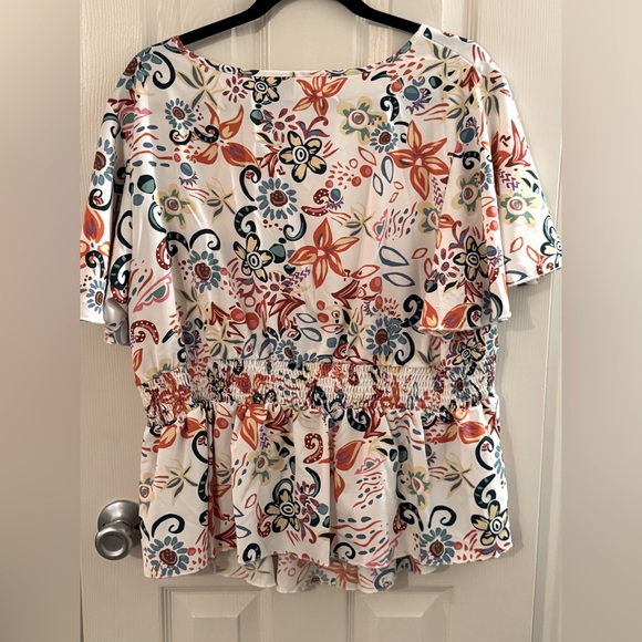 NWOT (many SHEIN items don’t come w/ tags) floral print peplum top. Size 18 - Picture 5 of 5